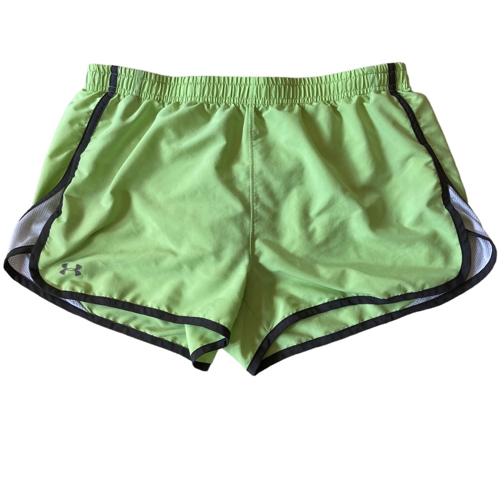 Under Armour Women's Lime Green Heatgear Athletic Shorts Size L